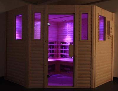 Sauna for use before cold therapy